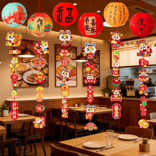 2026新款马年灯笼新年店铺装饰挂件幼儿园春节氛围布置过年小挂饰