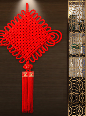 新款中国结挂件客厅门红色高档平安节同心挂饰福字乔迁镇宅装饰大