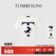 休闲字母短袖 TOMBOLINI东博利尼夏季 白T恤男 上衣青年圆领潮牌男