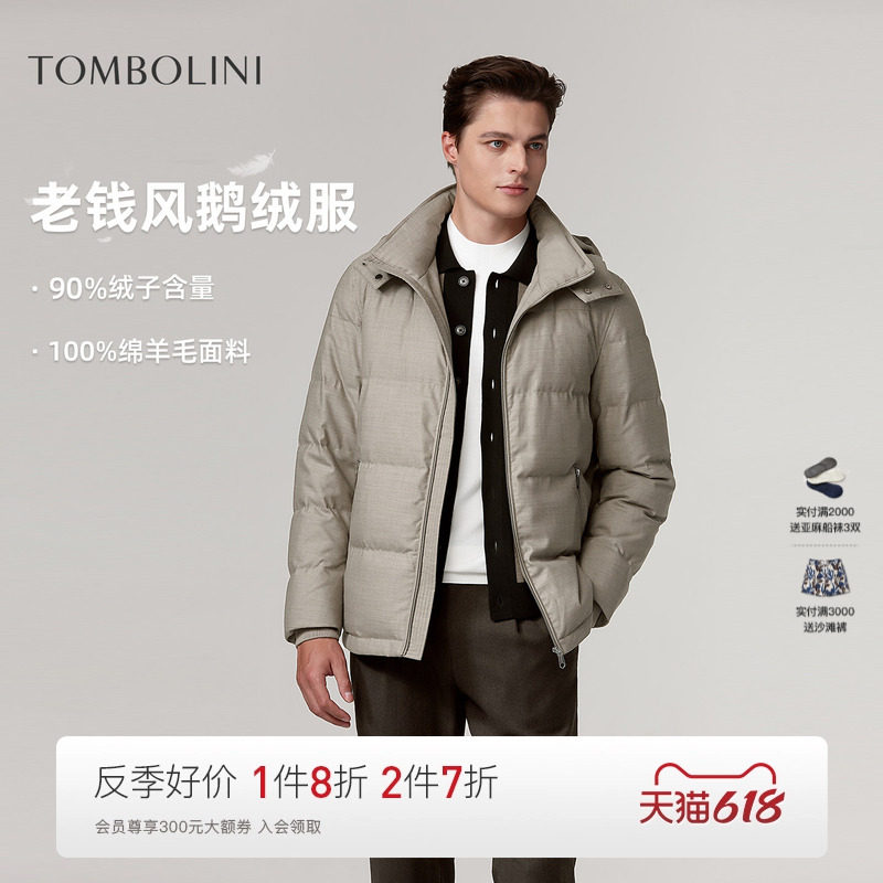 东博利尼羊毛短款鹅绒服