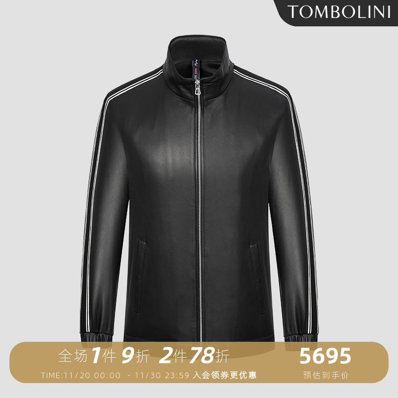 冬季真皮皮衣TOMBOLINI夹克