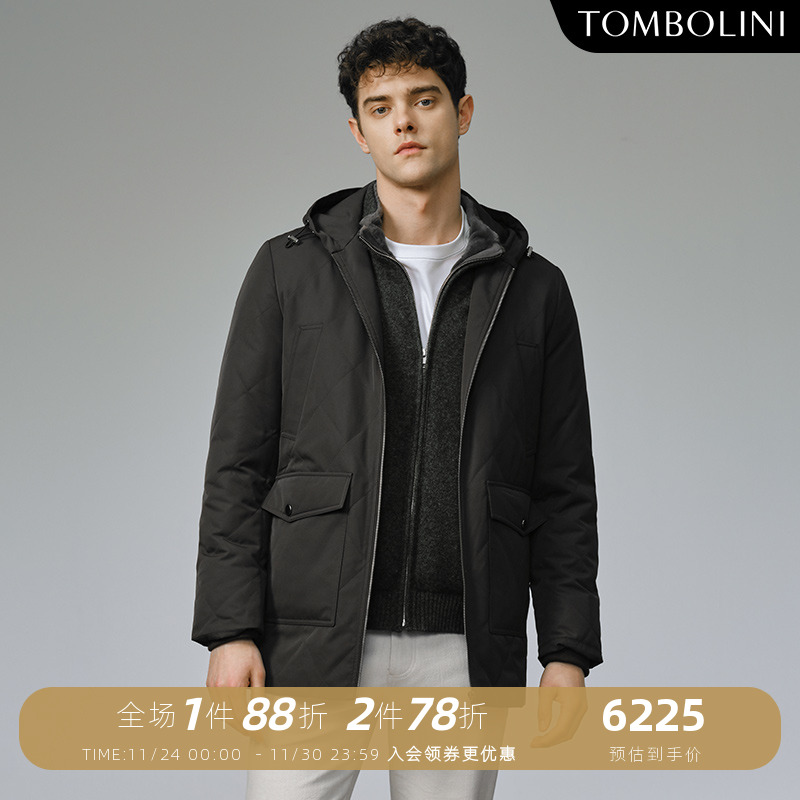 TOMBOLINI连帽工装风羽绒服