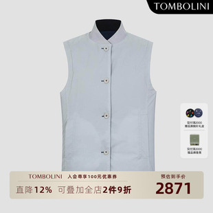 春季 东博利尼男士 双面穿羊毛休闲马甲纯色背心 意大利进口面料