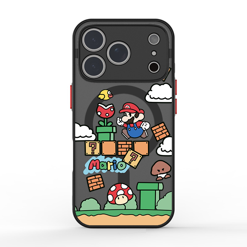 适用于苹果17磁吸手机壳复古马里