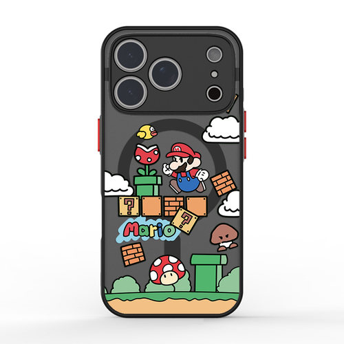 适用于苹果17磁吸手机壳复古马里