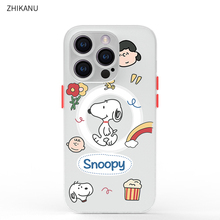 智卡奴适用于苹果14promax保护壳magsafe磁吸iphone15手机壳透明史努比13卡通12迷你磨砂11超薄plus可爱x新款