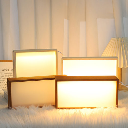 泡泡玛特发光相框diy收纳手办潮玩摆件场景装饰收纳双面led展示盒