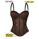 Sizhimao重工欧美性感百搭性感鱼骨塑身上衣胸衣女带胸垫吊带上衣