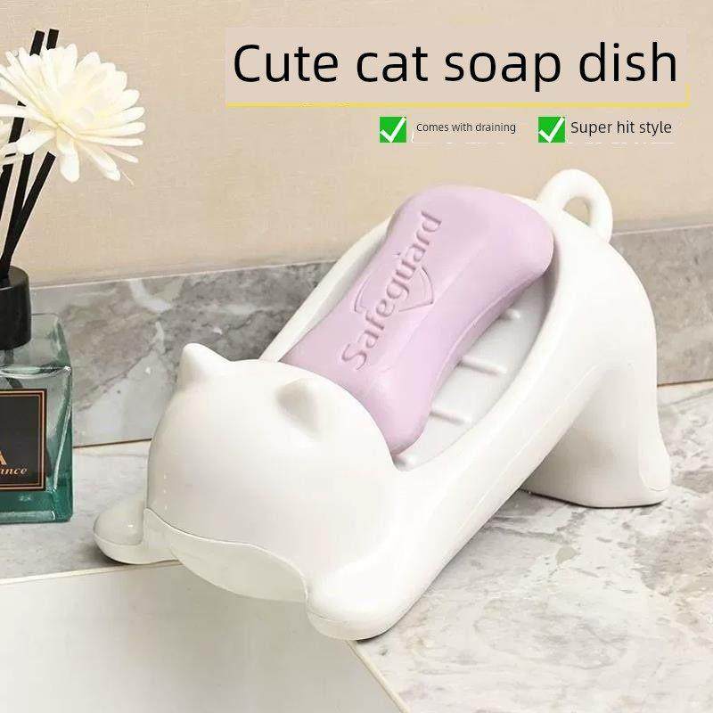 2025新的猫肥皂盒家庭旅行便携式浴室可爱的肥皂架储存盒肥皂盒,家装主材,肥皂盒/皂碟,淘宝优惠券,粉丝福利购,淘宝优惠卷