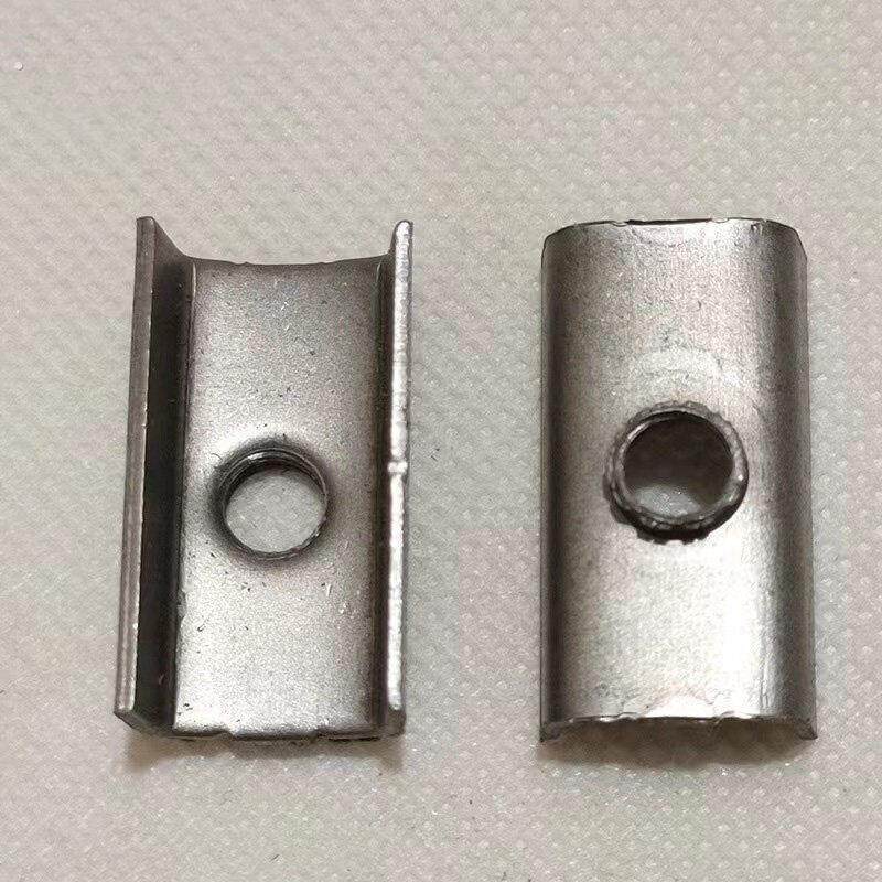 方管内塞螺母长方形管内塞连接件铁皮紧固配件焊接封口牙片管堵头
