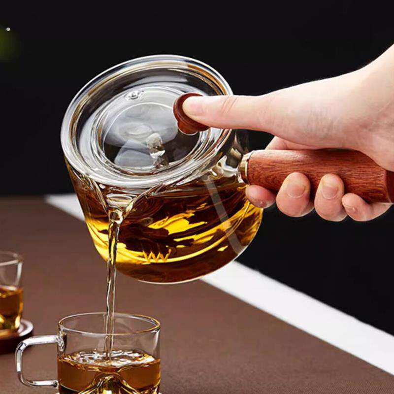 手工玻璃煮茶壶电陶炉蒸茶壶耐热侧把绿茶小青柑泡茶壶