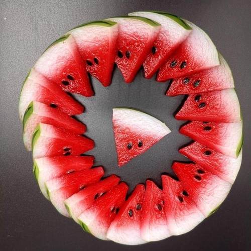 仿真西瓜切片PVC水果模型 果盘装饰食物拍摄道具 塑料水果组合