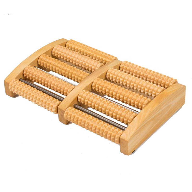 全实木家用滚轮式脚底按摩器搓按捏脚神器腿足部木质按摩穴位搓排