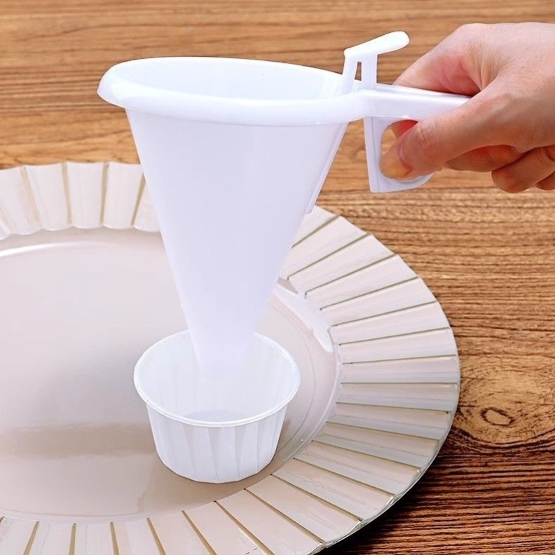 蛋液漏斗面糊分离器奶油巧克力尖嘴漏浆漏斗尖嘴蛋挞液分液器