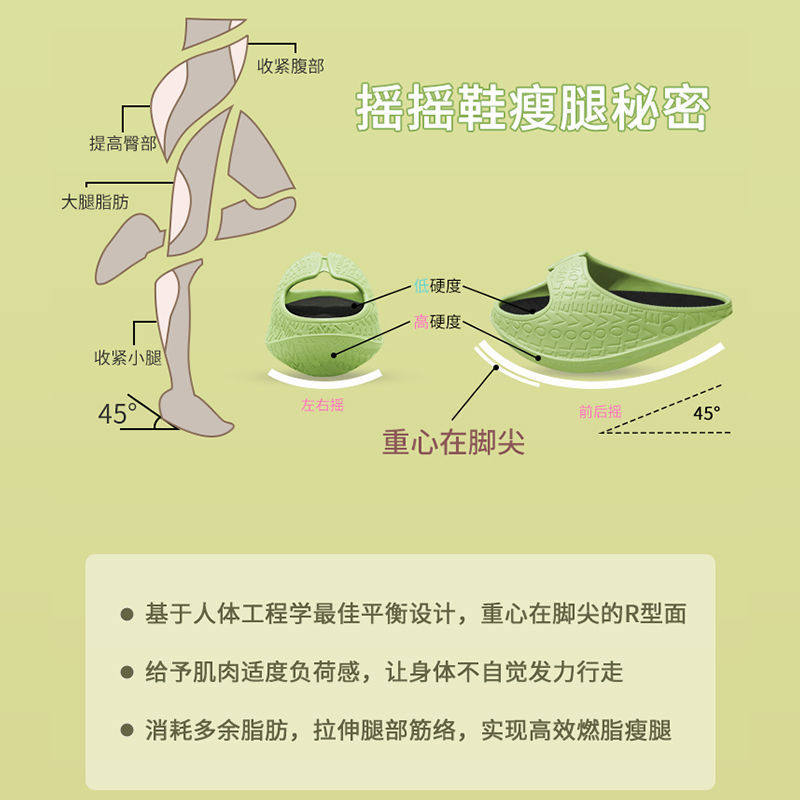 减肥拖鞋日式摇摇鞋瘦腿神器吴昕大s明星同款拉筋瘦身塑形美体y