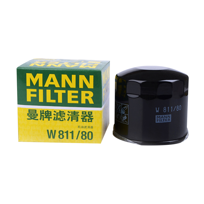 曼牌机油滤芯W811/80适配伊兰特悦动朗动K4名图KX7索纳塔K5领动K3