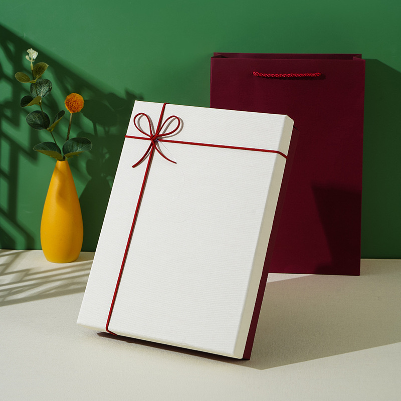 新款羊毛围巾礼盒包装袋通用围巾包装盒回礼长方形手提丝巾礼品盒