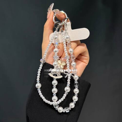 高奢小众镶钻木马双层珍珠水晶