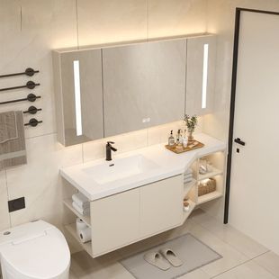 蜂窝铝浴室柜组合斜切角窄异形卫生间洗漱台拐角洗手洗脸盆柜定制