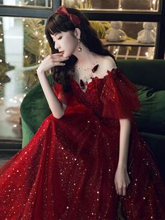 大码敬酒服新娘胖mm200斤2021新款宴会气质显瘦遮肚结婚回门礼服