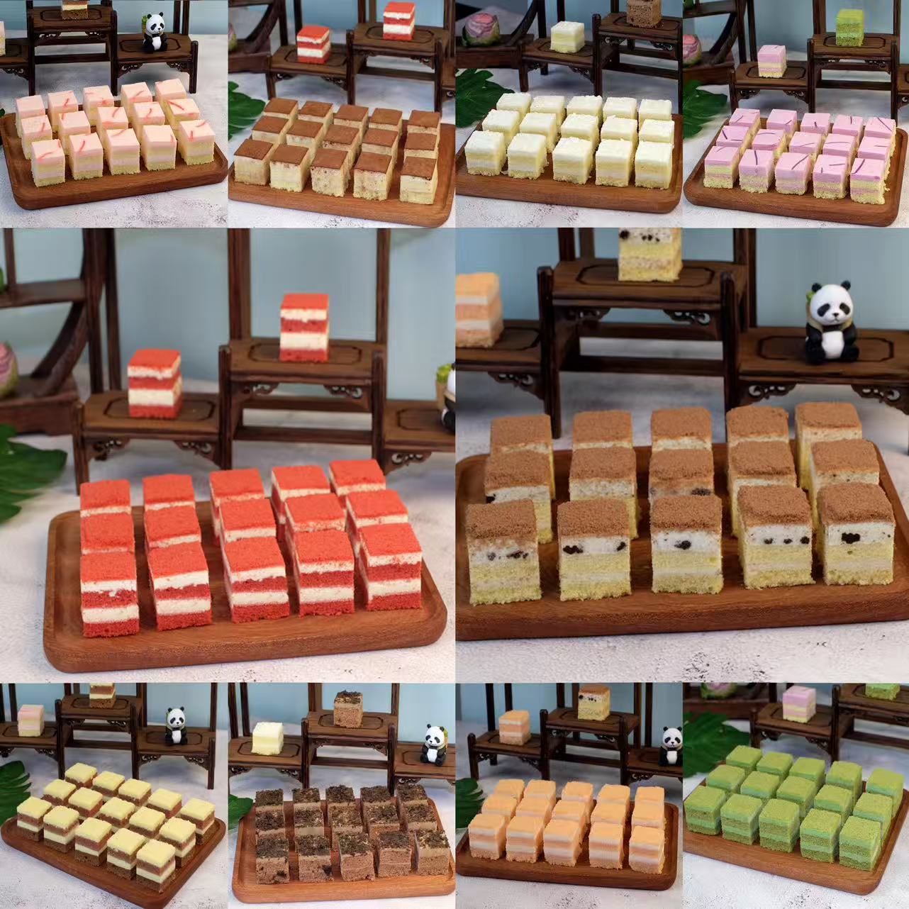 小方块魔方慕斯一元西点小方块蛋糕摆摊夜市学校量大优惠冷链发货