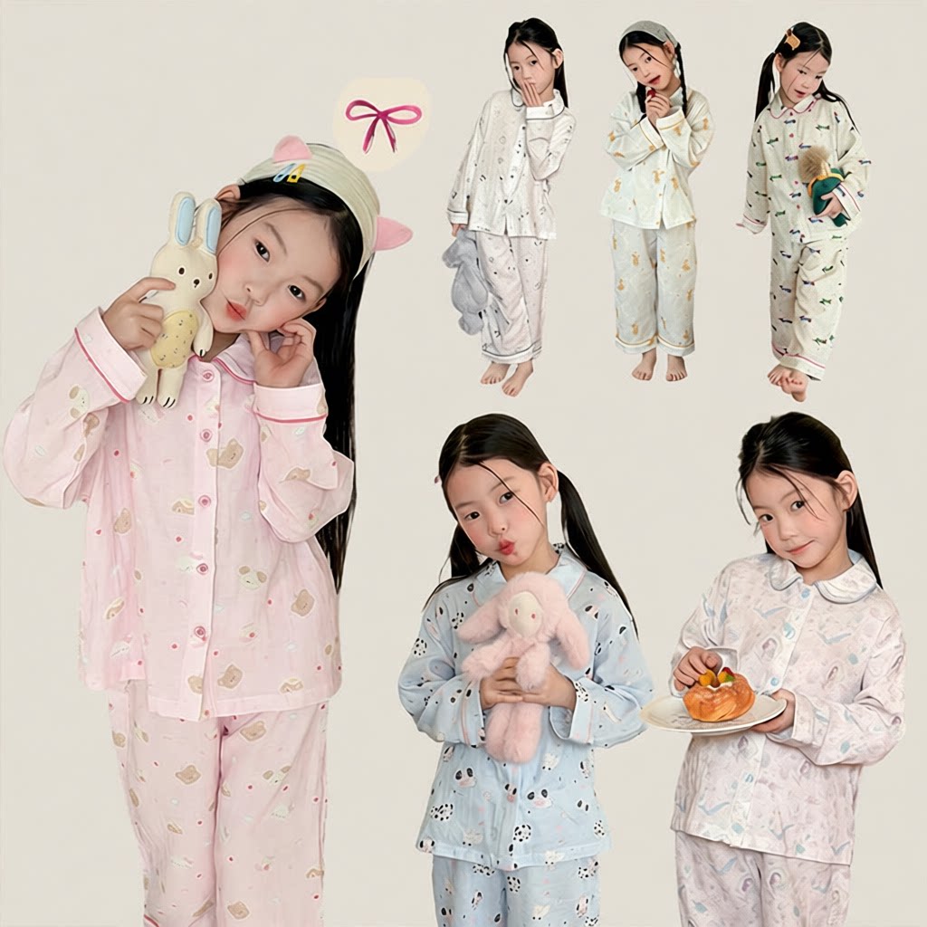 艾摩贝贝双层全棉婴儿睡衣