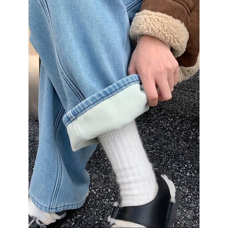 赴裳2026修腿型加绒牛仔裤