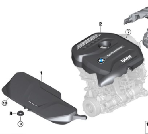 BMW宝马原厂1 2 3 4系 F20 F22 F30 F34 F35 F33水箱盖板气缸盖罩