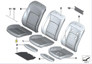 5系7系原厂汽车座椅座套F10 F02 F18 BMW宝马新款 F01 GT座椅海绵