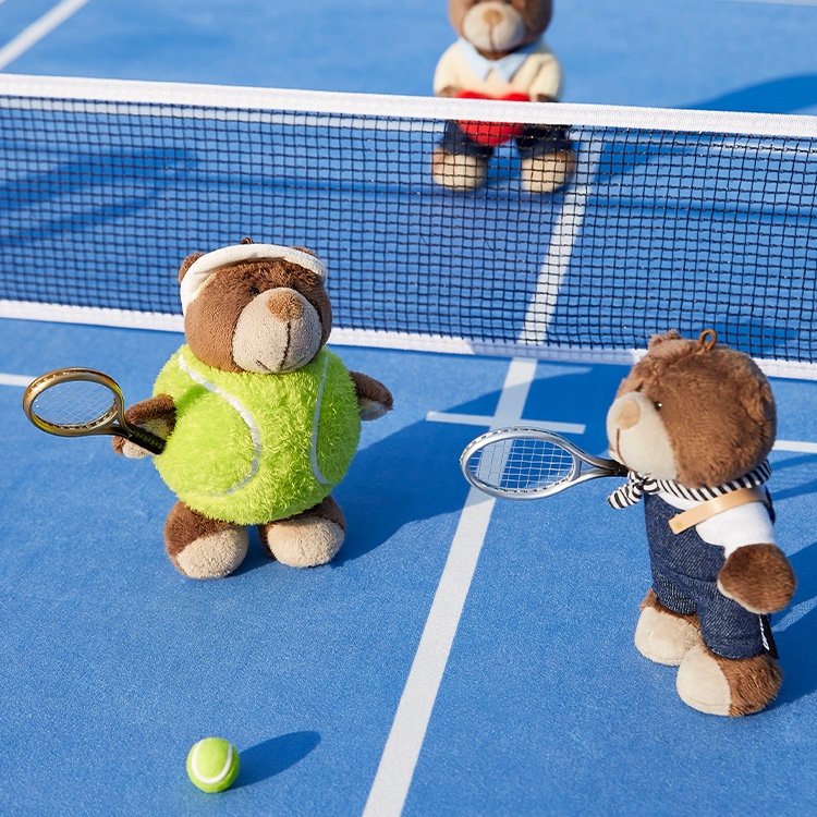 宝马原厂正品bava熊钥匙扣挂件网球毛绒公仔bmw汽车钥匙挂坠挂环