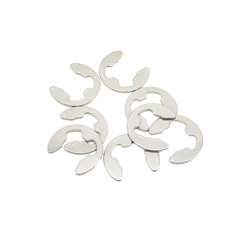 304不锈钢E型卡簧  GB896开口挡圈e型卡扣卡环M2M3.5M4M5M6-M15