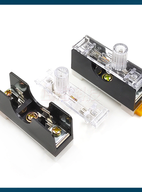 FS-101保险丝座 FS-10带灯保险盒6X30MM保险管卡轨式底座10A 5A2A