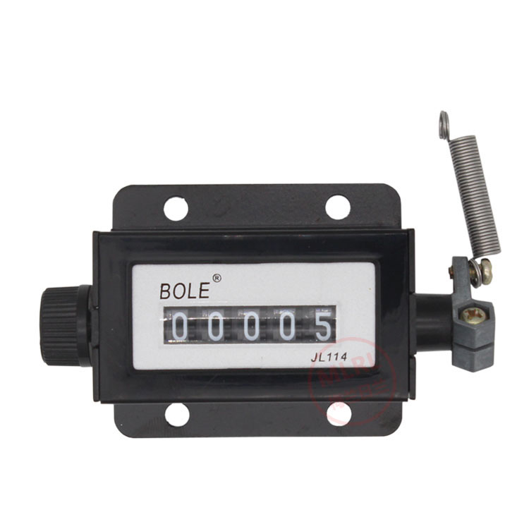 萧山伯乐J114机械计数器手动拉动式工业冲床计数器JL114点数器5位