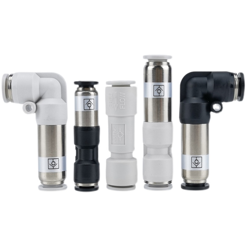 单向阀气动接头SPU6逆止回阀AKH08-00气管快插直通弯头SPV10/12mm