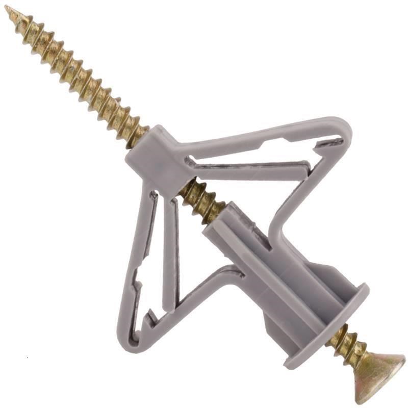 卡扣石膏板飞机膨胀螺丝钉 蝴蝶型空心板固定器子母套筒空心