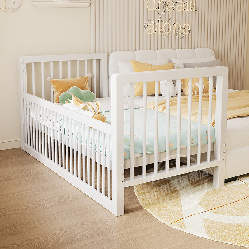 儿童拼接床婴儿铁艺床边加宽床大人可睡定制护栏可升降围栏宝宝床
