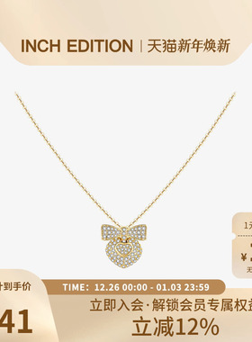 INCH EDITION爱心蝴蝶结项链女款轻奢小众高级锁骨链少女