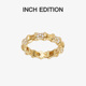 INCH 蒋勤勤同款 EDITION注定是你竹节戒指情侣叠戴轻奢食指戒