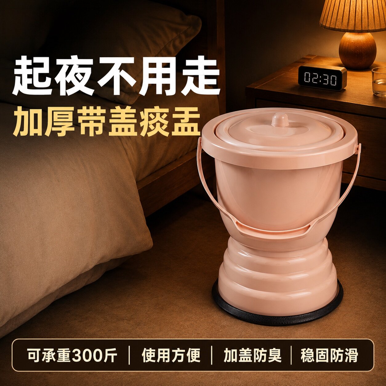 老年人孕妇尿盆尿壶女士尿桶夜壶起夜神器痰盂家用卧室带盖坐便器