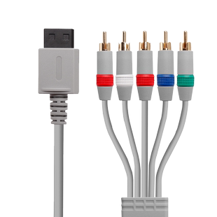 跃创兴wii/wii u游戏机色差线视频连接分量线传输线主机配件适用于任天堂游戏机