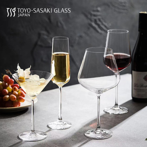 日本进口 东洋佐佐木 灵山使者 轻薄强化水晶 系出名门优雅高脚杯