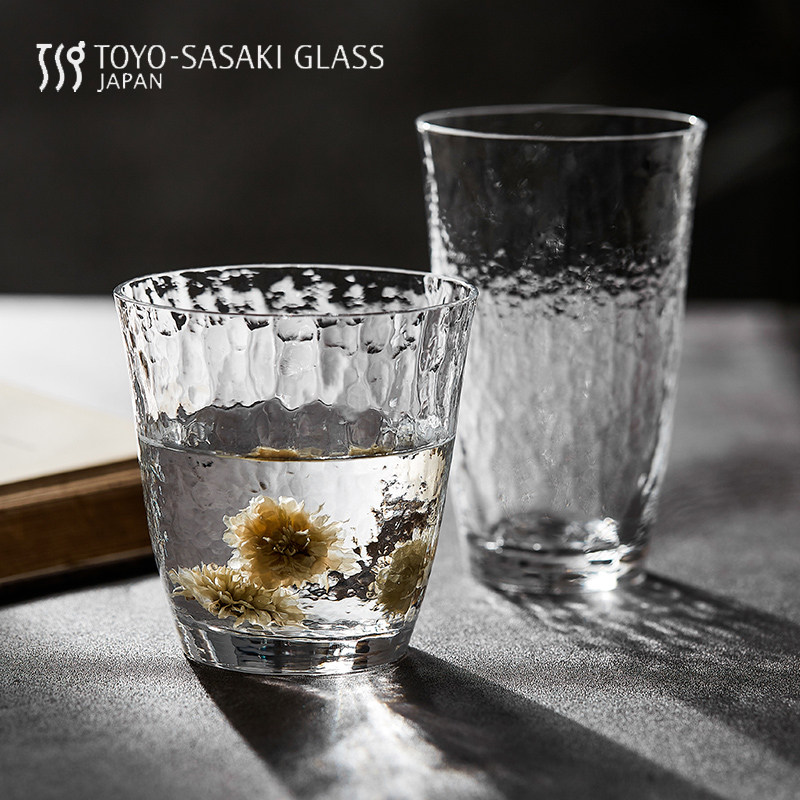 日本进口 东洋佐佐木 手工锤目纹水晶杯  高濑川水杯 茶杯 牛奶杯,餐饮具,玻璃杯,淘宝优惠券,粉丝福利购,淘宝优惠卷