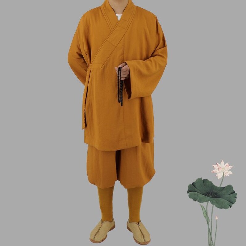 特价夏季薄款棉麻丝僧服罗汉褂男女僧衣罗汉衫僧袍套装禅修服和尚
