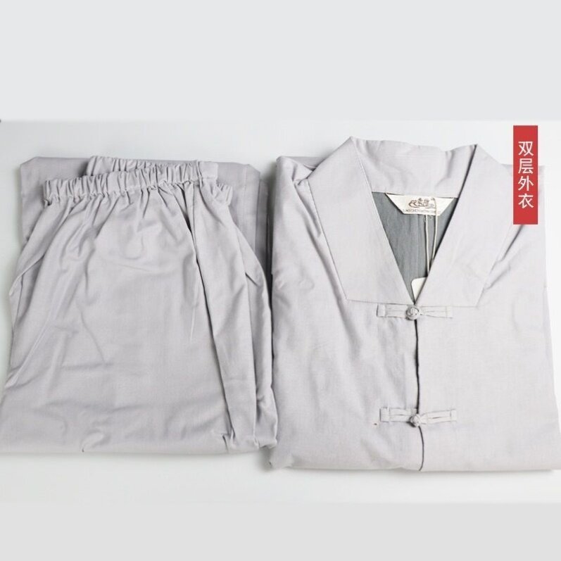 特价纯棉三件套居士服套装老人僧衣僧服往服庄严服和尚服帽子袜子