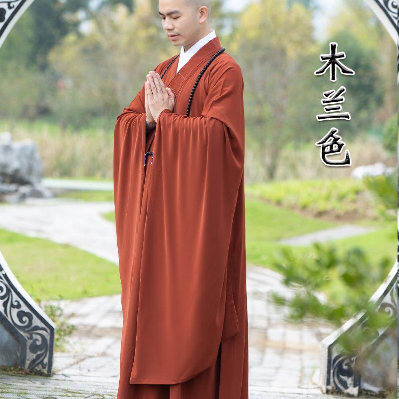 善圆冰丝广袖海青居士服僧侣长袍僧服海清服大褂男女同款夏季四季