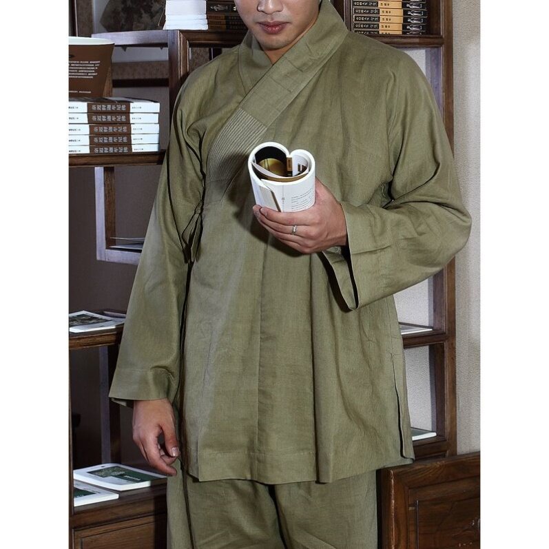 特价慈缘棉麻僧服打坐禅修服男中国风居士服夏季罗汉服僧装亚麻套