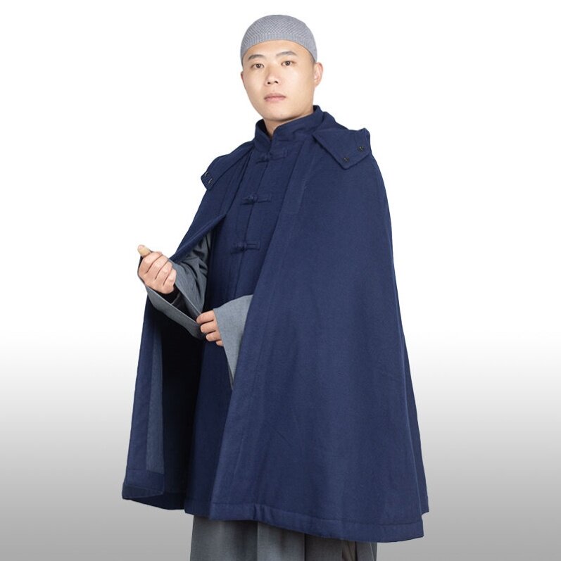特价僧服冬季披风斗篷男女秋冬汉服和尚服僧人打坐披风观音斗篷居
