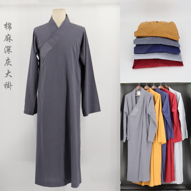 特卖僧服长褂出家人僧袍和尚禅堂大褂棉麻夏季款男女同款退货包邮