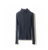Cashmere 100% - 60 count fine-spun semi-high-neck pure cashmere sweater for women, thin and fitted knitted sweater base layer thumbnail 3