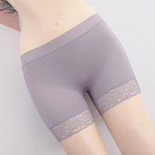 打底裤 胖mm无痕短裤 内裤 2合1蕾丝边安全防走光凉感内穿家居大码